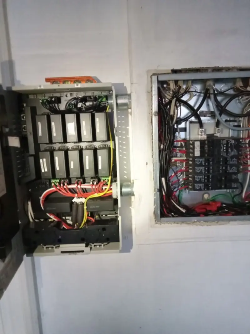 Electrical panel upgrade completed for Security Camera Wiring in Urbana